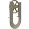 Ekena Millwork Premium Wagon Wheel Horseshoe Roller Hanger w/ Bolts for Barn Door for 2 1/4" Doors, White Bronze GB60015R2WWZ - alternate 3